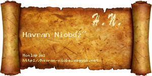 Havran Niobé névjegykártya